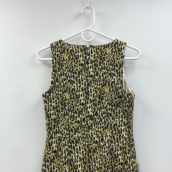 J. Crew Fabiola Abstract Leopard Print Sleeveless Sheath Dress Pockets Boho 4 - Picture 8 of 10